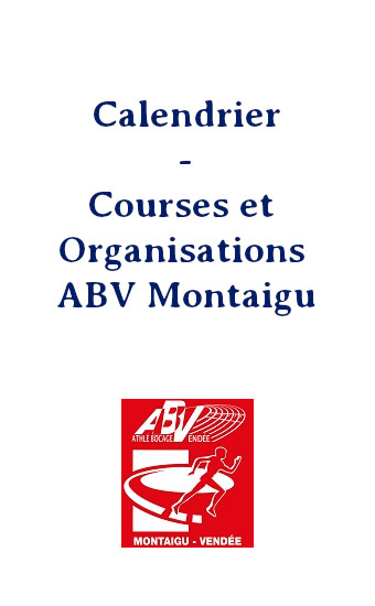 2024-2025 - Calendrier courses et organisations